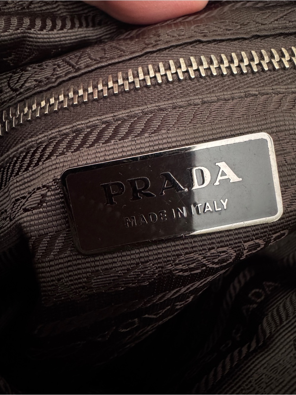 Prada Pebble Leather Dark Brown Hobo Bag - Picture 7 of 13